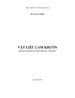 Giáo trình Vật liệu làm khuôn