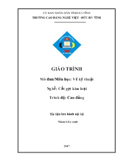 Giáo trình Vẽ kỹ thuật (Trình độ Cao đẳng nghề)