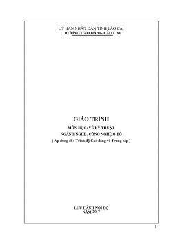 Giáo trình Vẽ kỹ thuật (Trình độ Cao đẳng và Trung cấp)