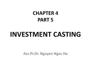 Investment casting - Nguyen Ngoc Ha