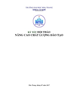 Kỷ yếu hội thảo nâng cao chất lượng đào tạo - Trường Đại học Nha Trang