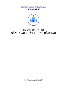 Kỷ yếu hội thảo nâng cao chất lượng đào tạo - Trường Đại học Nha Trang