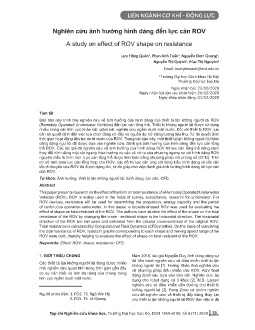 Nghiên cứu ảnh hưởng hình dáng đến lực cản ROV