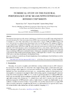 Numerical study on the flexural performance of rc beams with externally bonded cfrp sheets