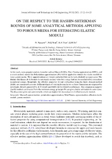 On the respect to the hashin-shtrikman bounds of some analytical methods applying to porous media for estimating elastic moduli