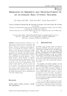 Research on Redesign and Manufacturing of an Automatic Roll Cutting Machine
