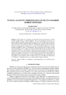 Tuning acoustic performance of multi-chamber hybrid mufflers